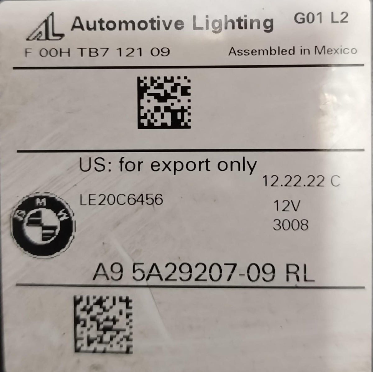 2020-2022 BMW X3/X4/iX3 (G01/G02/G08)