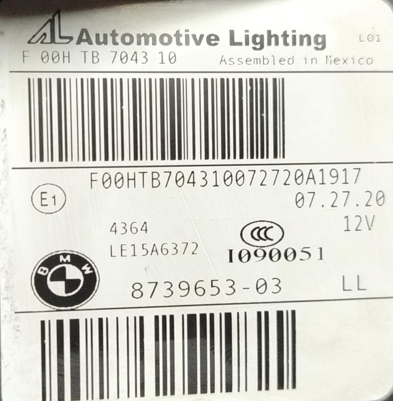 2018-2021 BMW X3/X4 (G01/G02) ADAPTIVE LED LEFT HEADLIGHT