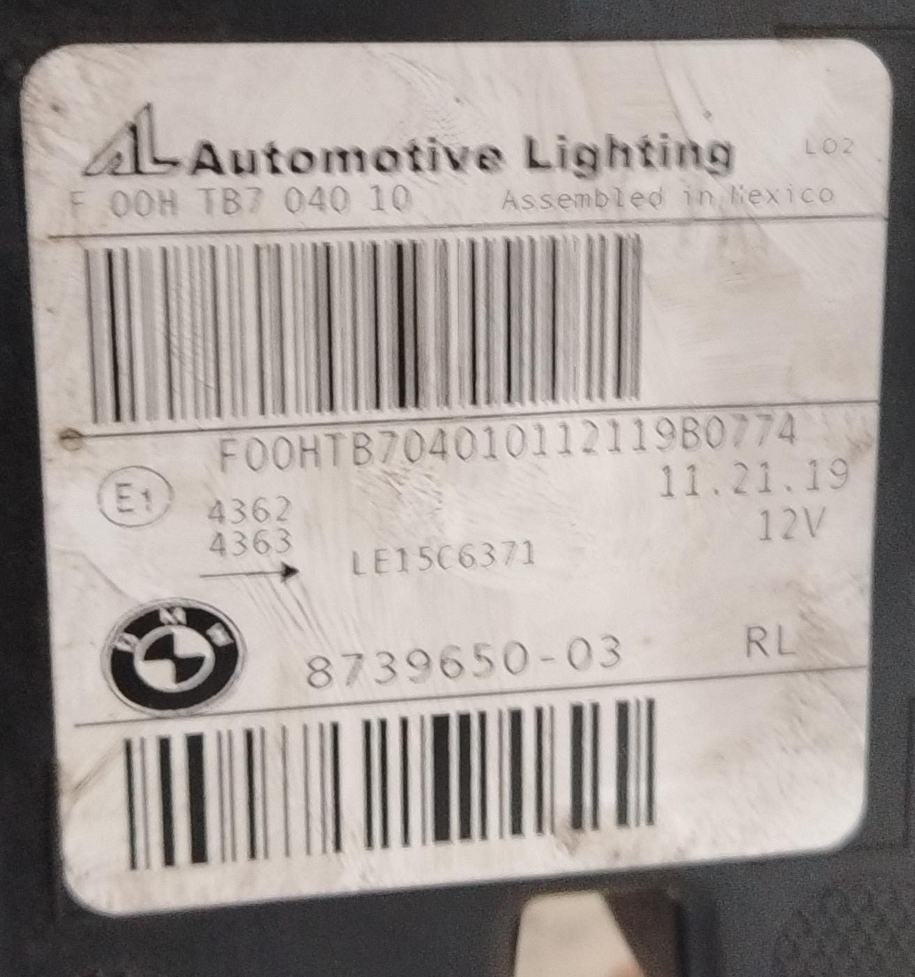 2018-2021 OEM BMW X3 G01 LED RIGHT HEADLAMP