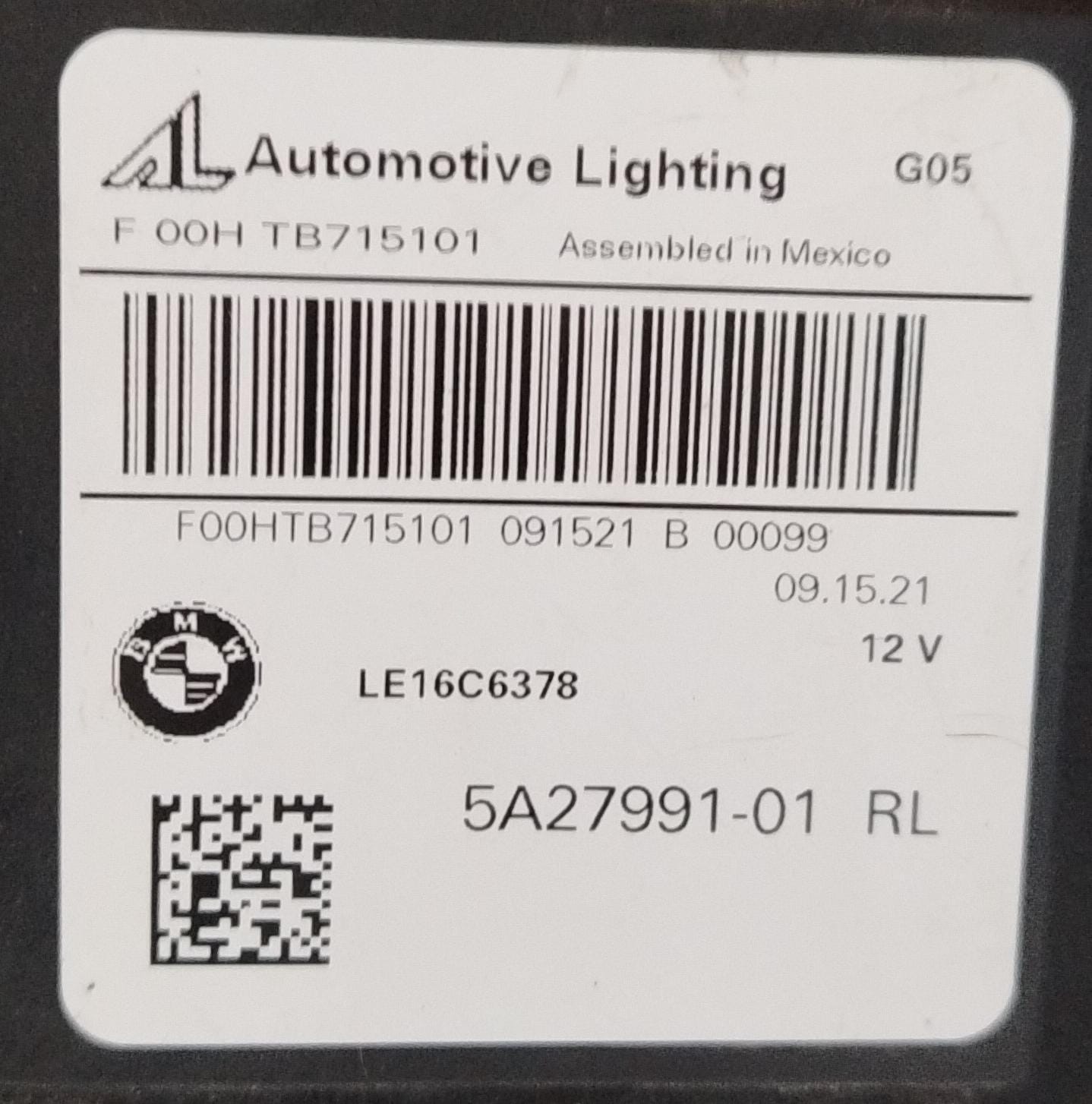 2018-2021 OEM BMW X5 G01 FULL LED LEFT HEADLAMP