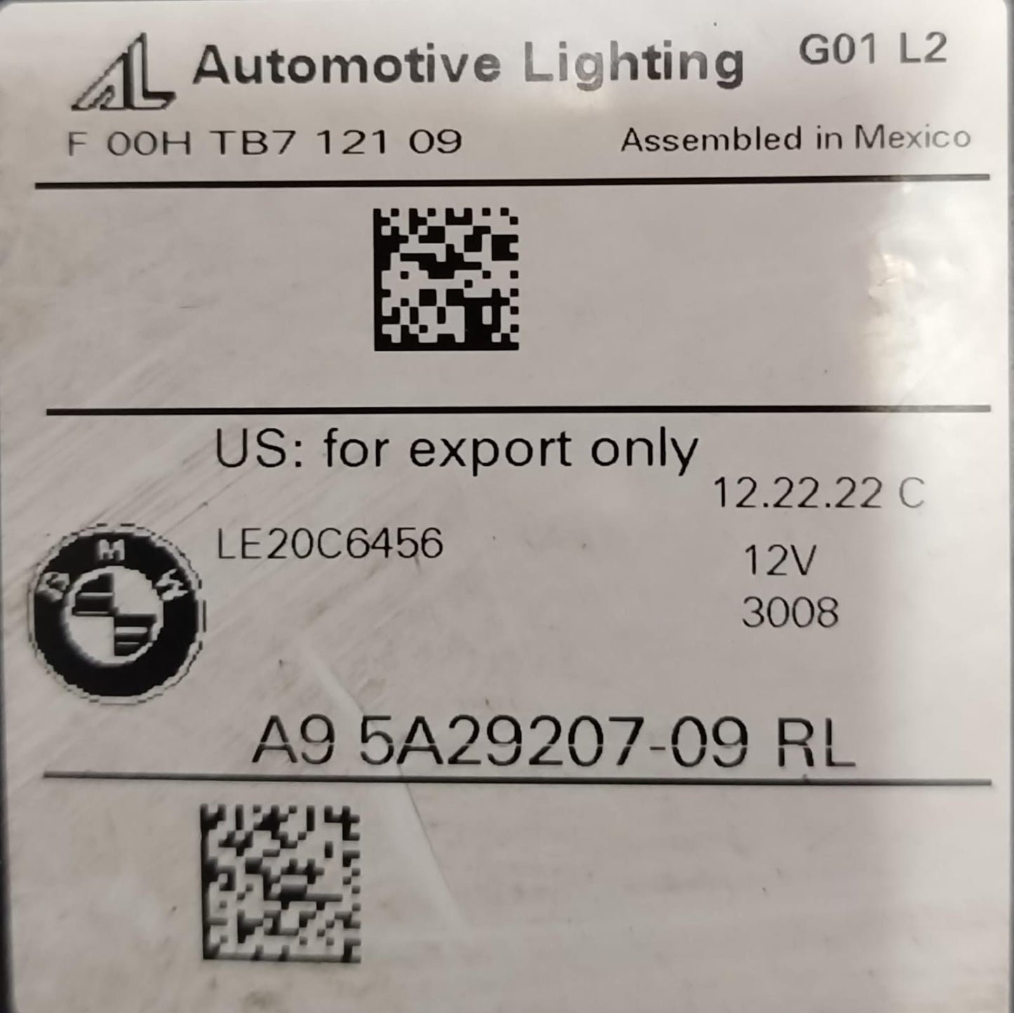 2020-2022 BMW X3/X4/iX3 (G01/G02/G08)