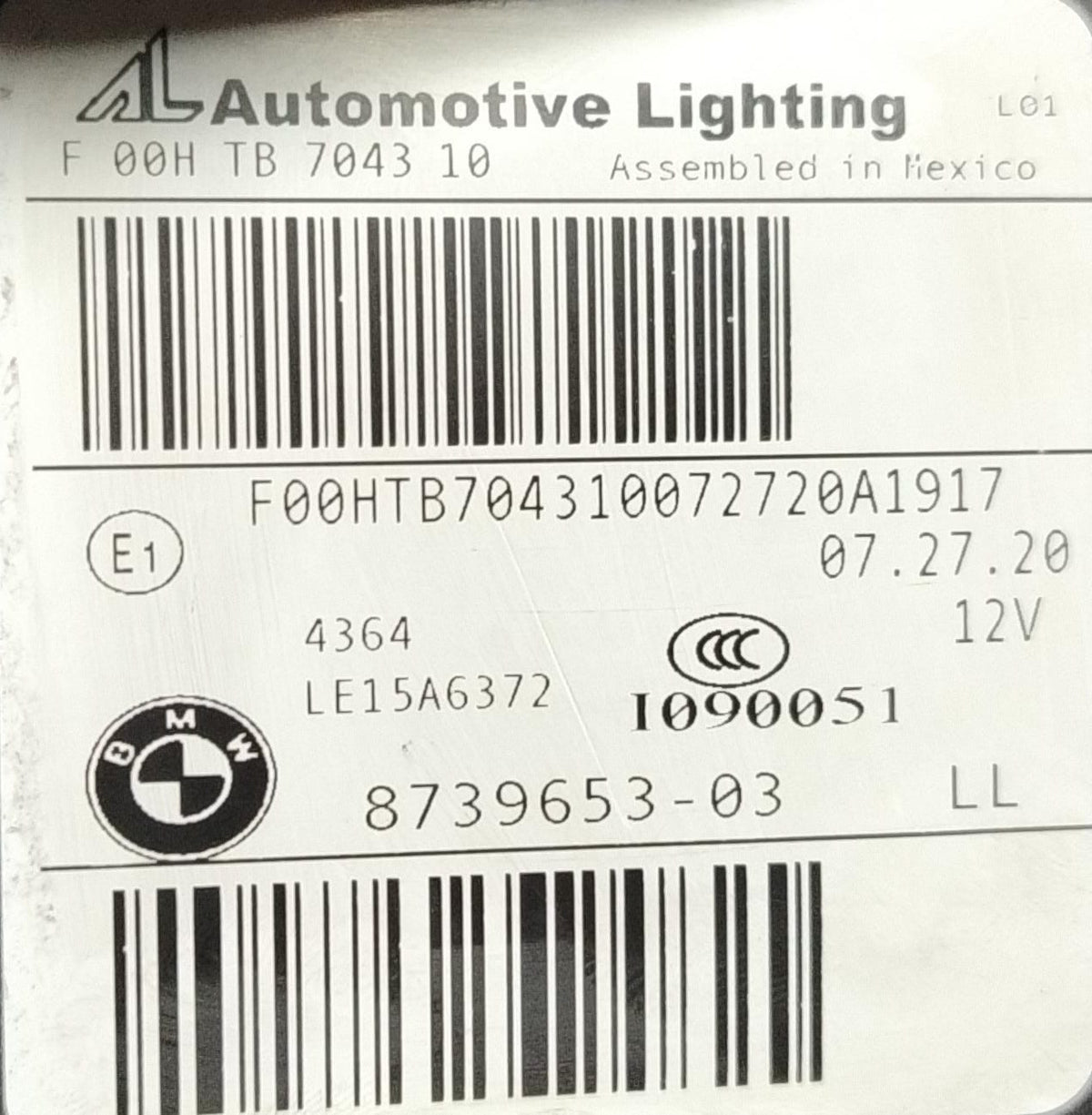 2018-2021 BMW X3/X4 (G01/G02) ADAPTIVE LED LEFT HEADLIGHT